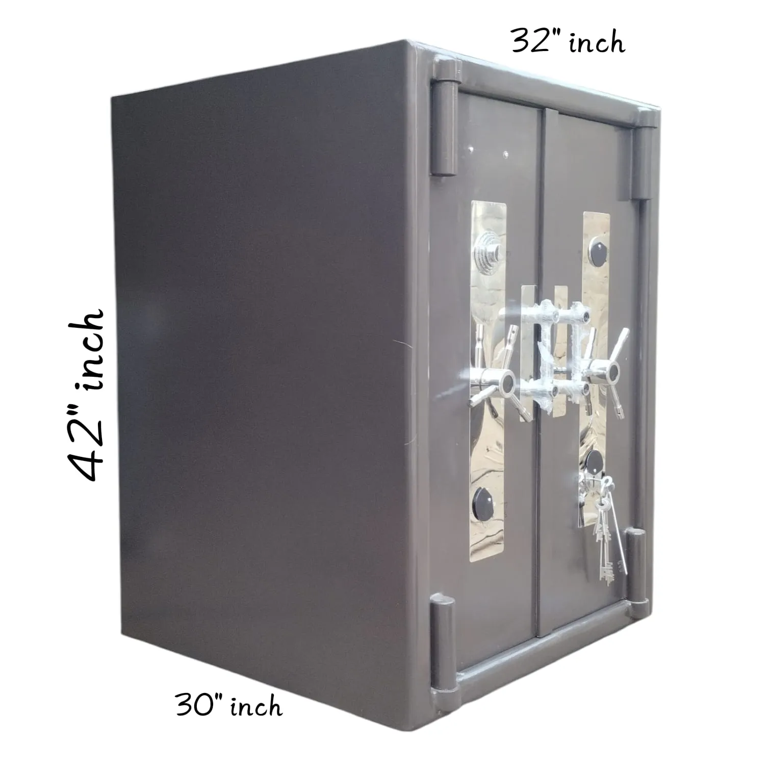 Heavy-gauge double-door safe (32×42×30 in)